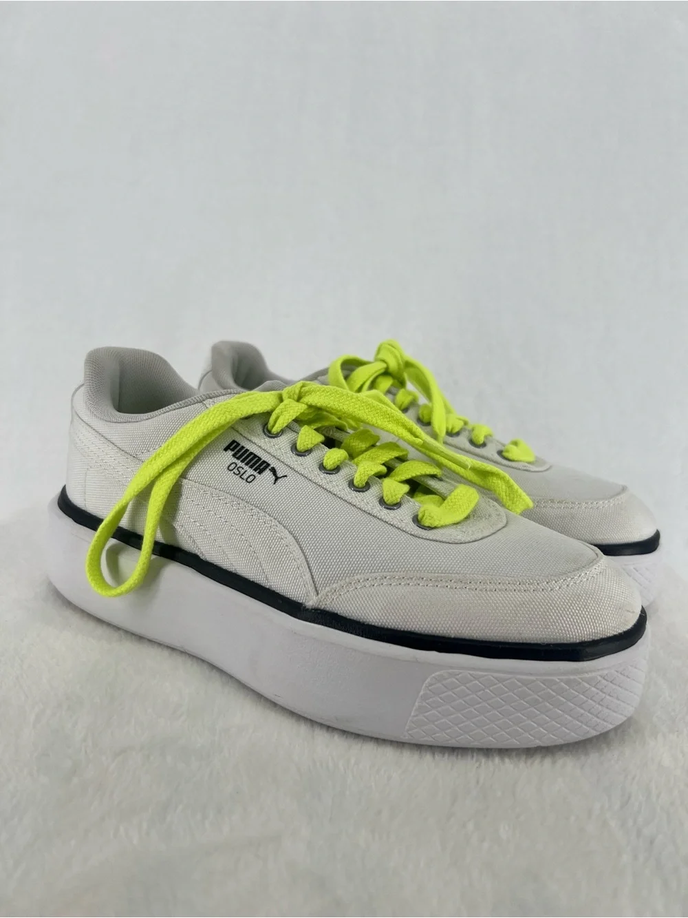 Puma Oslo Maja “Summer” Canvas In White  Platform Sneakers Sz 7.5 Blokecore